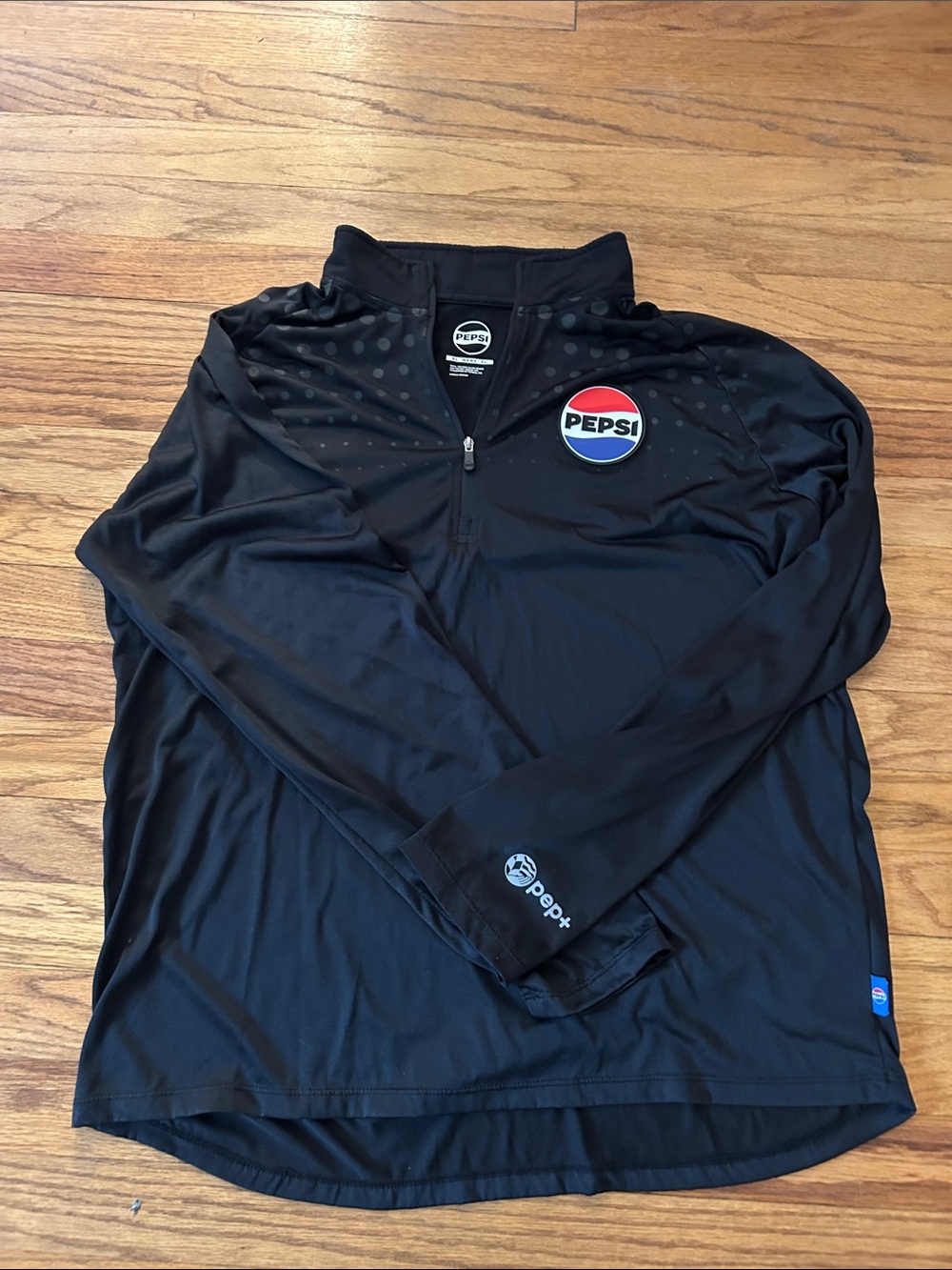 EUC Pepsi Black Performance Quarter-Zip Pullover with Logo